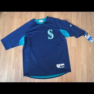 SEATTLE MARINERS trainer Jersey Shirt XL NWT